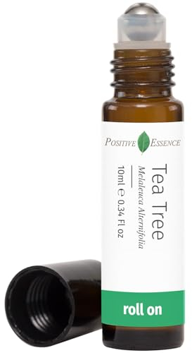 Tea Tree Essential Oil Roll-On, Natural Aromatic Melaleuca Oil Pre-Diluted in Jojoba, Travel-Size Fragrance Roller, Handcrafted in Thailand (10 mL)