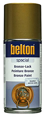 Belton - Spray de bronce de 150 ml, pintura decorativa en aerosol para manualidades y adornos, aspecto antiguo único para interior y exterior (dorado)