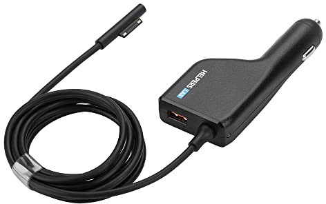 Yta laptop billaddare 15 V 120 W kompatibel med 102 W 65 W 44 W Microsoft Surface Book Laptop 7 6 5 4 3 2 1 Surface Pro X 11 10 9 8 7 6 5 4 3 Go surfplatta med QC3.0 USB-port