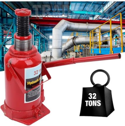 OISE ART STORE Trade Shop - Cric-Sollevatore Crick Idraulico A Bottiglia 32 T Tonnellate Martinetto Manuale