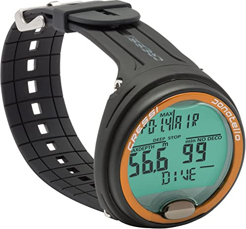 CRESSI Donatello Diving Computer Black/Orange – Professional Wrist Diving Computer for Diving and Freediving, Black/Pink, One Size, Unisex Adult