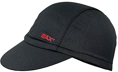 PAX Cycling Cap with Brim, Sun Protection Bike Hat, Skin-Friendly, Breathable & Sweat Uptake, Lightweight, Elastic, Windproof, One Size Black
