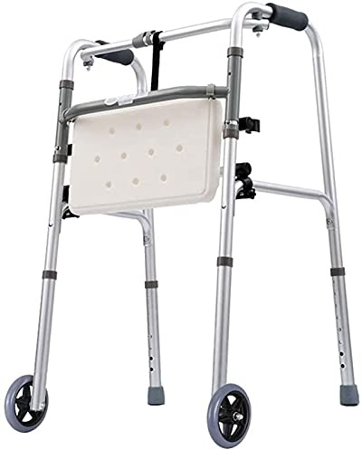 Rollator Walker Folding Walker Framhjulsstöd med sits, Gångstativ för seniorer, Vuxna för inomhus utomhus Justerbar