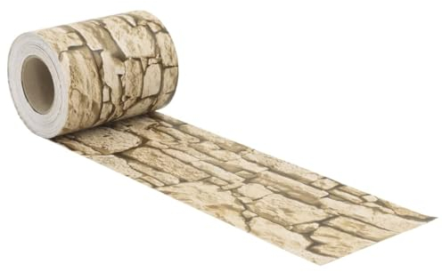 vidaXL Sichtschutz für den Garten, PVC, Steinoptik, Grau, 35 x 0,19 m, Zaunrolle, Zaunband, Sichtschutz