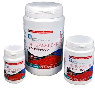 Aquarium Münster Biofish Food Shrimp Sticks Garlic Aliment complet pour crevettes décoratives à haute teneur en cellulose 60 g