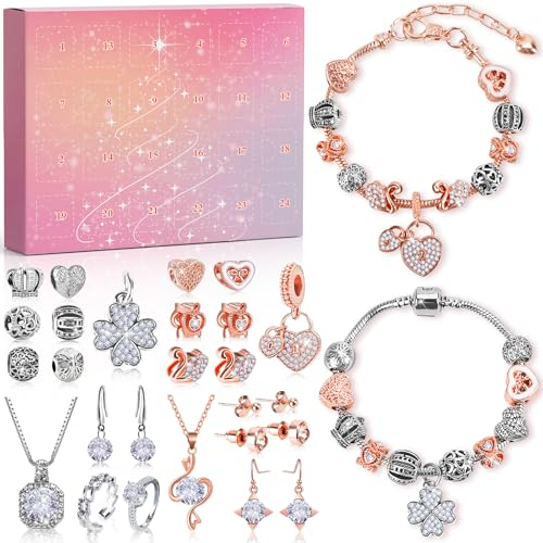 Schmuck Adventskalender 2024 Frauen Armband: Adventskalender 2024 Teenager Mädchen Geschenke für Frauen Damen, Weihnachtskalender Adventskalender Schmuck Damen Mädchen Weihnachtsgeschenke für Frauen