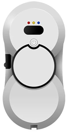 ZGJIAJU Aspirador Cristales Robot Limpiador De Ventanas, Pulverización De Agua, Aspiradora Robot De Limpieza De Ventanas Ultrafina, Limpiacristales De Vidrio Eléctrico, Control Remoto(White)
