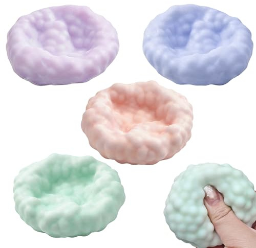 4 Pièces Squeeze Jouet,Balles Anti-Stress Raisin,Stress Relief Toy