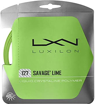 Wilson Luxilon Unisex Tennis Racket Savage String Set Yellow Lime Size 127, Lime, 12.2 m UK