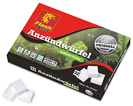 Flash Anzünder Paraffinbasis Fichte - 32 Würfel
