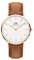 Daniel Wellington Classic Durham 40mm Uhr Herren, DW Klassisch Leder Roségold Herren Uhr