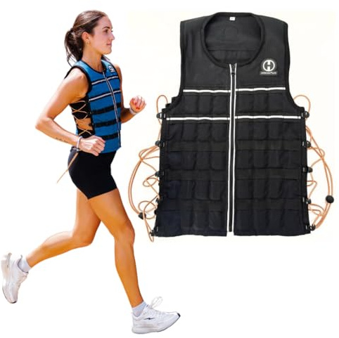 Hyperwear Hyper Vest ELITE helt justerbar viktväst – tunna vikter storlek upp som skärningen är tät och smal (15 kg liten)