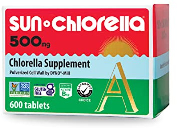 Sun Chlorella A Tablets - 500 mg - 600 Tablets
