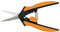 Fiskars Microtip Gartenschere SP13, Länge: 21,5 cm, Hochwertige Stahlklingen/Kunststoff Griff, Schwarz/Orange, Solid, 1051600