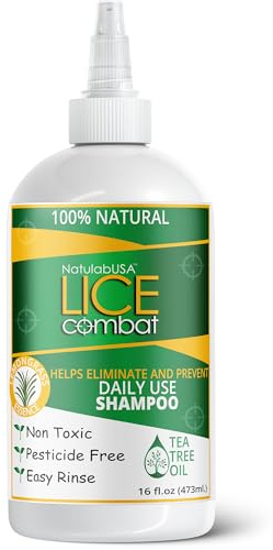 Lice Shampoo | Helps Eliminate Lice, Super Lice & Nits | Repels & Prevents | Pesticide Free | 100% Natural | Tea Tree + Coconut Oil | Best Value | Smells Great.