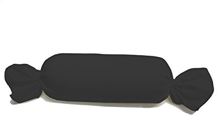 Dukal | Bezug für Nackenrolle | 15 x 40 cm | aus hochwertigem DOPPEL-Jersey | 100% Baumwolle | Farbe: anthrazit