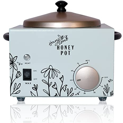 Honeycomb Wax Company Small Honey Pot - Wax Warmer for Hair Removal, 1.5 lbs, Salon Quality for Women, Professionals, and Salon Owners, Adjustable Temperature, Rose Gold