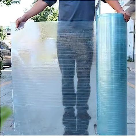 XILYZMO Polycarbonate Roofing Sheet, Plastic Corrugated Roof Sheet, Window Garden Awning Covers, Impact Resistance 0.8mm Insulation Panels For Carport Balcony(1.2x30m)