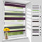 Homland Doppelrollo Klemmfix ohne Bohren B60 x H140 cm(Stoffbreite 55cm) Weiß-grau-lila, Duo Rollo, Rollo Klemmrollos lichtdurchlässig & verdunkelnd, Verstellbar Fensterrollo Sonnenschutz