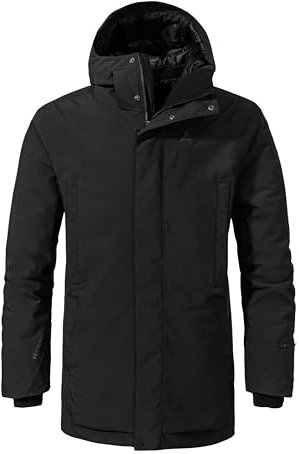 Schöffel Herren Ins Parka Style Crivat MNS, wasserdichte und atmungsaktive Winterjacke, komprimierbarer, leichter Parka mit nachhaltiger Wattierung, black, 54
