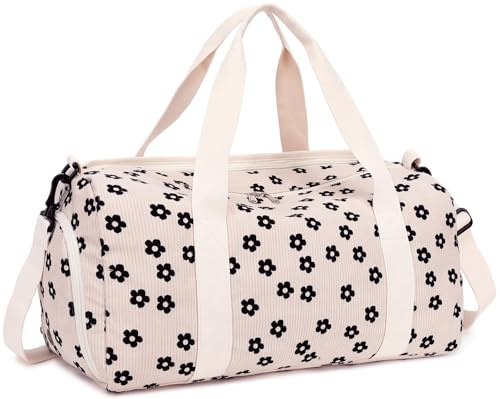 BLUBOON Duffle Bag Girls Kids Cute Gym Bag with Shoes Compartment & Wet Separation Waterproof Sports Overnight Travel Bag