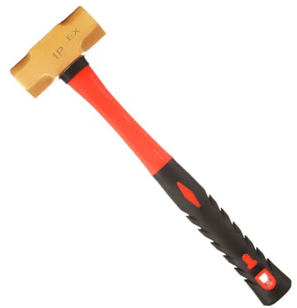 QTLCOHD 1 lb Brass Hammer, Fiberglass Sledge Hammer with Handle