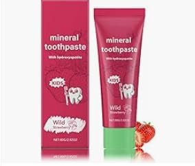 Natural Probiotic Hydroxylapatite Dentifrice pour enfants, hydroxyapatite à la fraise, dentifrice blanchissant pour enfants, aide à blanchir les dents sensibles (1)