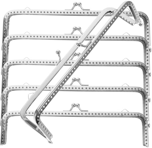 LIFKOME 6pezzi Telaio Borsa in Metallo Chiusura Quadrata Fermaglio Portamonete per Borse Tracolla e Pochette Fai da Te