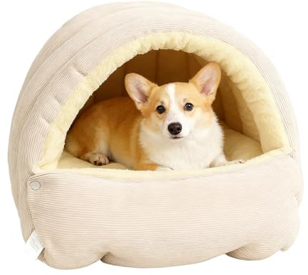 Xijobido Enclosed Cat Bed,Soft Dog Nest Tent,Soft Pet Cave Bed - for Cats Dogs Puppy Indoor Outdoor Bedroom Winter Home Living Room