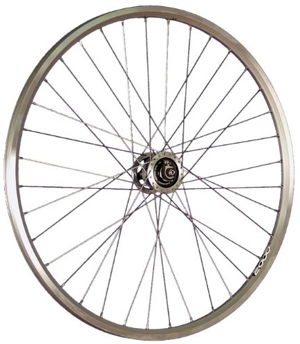 28 Pulgadas Rueda Delantera Bici con Dinamo buje Sport Plateado