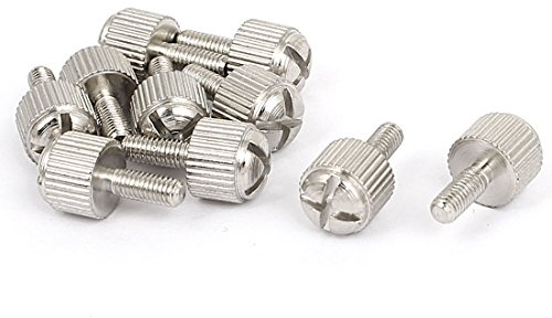 sourcing map Gerändelte Kreuzschlitz-Daumenschrauben aus Metall für Computer-Gehäuse, M3 x 8 mm, 10 Stück de
