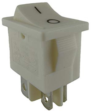 Einbau Wippschalter 19 x 13 mm, 2 polig (4pins), weiß (5)