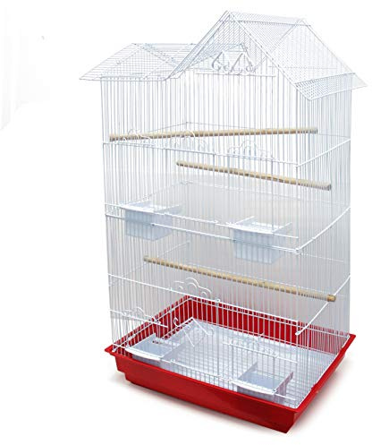 BPS Jaula Grande para Pájaro Pajarera Periquito Canarios con Saltado Perchas para Descanso Comedero Color al Azar (Modelo 3: 47.5 x 36 x 85 cm) BPS-1210