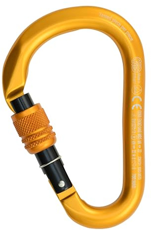 Kong. HMS Classic Screw Sleeve. Moschettone in Alluminio con Ghiera a Vite. Sistema Keylock. Certificato EN 12275 ed EN 362. Arrampicata e Lavoro in Quota. Made in Italy. Peso 88g.