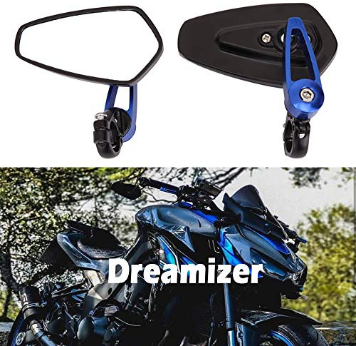 DREAMIZER 7/8 22mm Motocicleta Espejos del Extremo del Manillar, Espejos Retrovisores Moto para 790 690 390 125 Z1000 ER6N ER6F Monster M696 821 MT03 MT09 FZ6