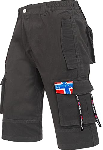 Nebulus Herren Cargo Short BOODY, Sommer Hose, Herren mit 6 Taschen, schwarz - L