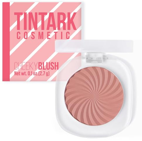 TINTARK Cheeky Blush Palette, Fard in Polvere Make up Viso, Resistente All'acqua e Al Sudore, Lunga Durata, Matte, Adatto a Diversi Gruppi Di Pelle, Talc Free, 2.7g(02)
