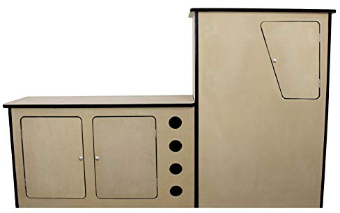 Monster Shop Transporter T4 T5 Camper Van Küche Rechtslenker Wohnwagen Wohnwagenküche Wohnmobil Reisemobil Caravan 18mm MDF Eingebautes Weinregal Optionale Aufhängeschiene Peronalisierbar