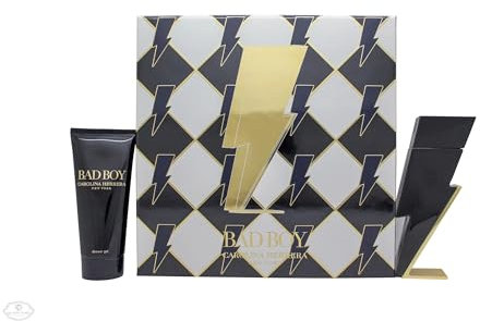 Bad Boy by Carolina Herrera for Men - 2 Pc Gift Set 1.7oz EDT Spray, 3.4oz Shower Gel