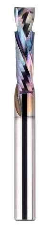 SpeTool - Fresa elicoidale a scanalatura da 6 mm, codolo, compressione 22 mm, lunghezza di taglio, movimento su e giù, fresa a candela VHM con rivestimento TAC, fresa a scanalatura, fresa per