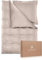 Magano® Luxus Bettwäsche 200x220 Taupe | Bambus & Baumwolle Satin | 400 TC Premiumqualität | Hypoallergen & Klimaregulierend | Deckenbezug 200x220 cm + 2X Kissenbezug 80x80 cm | Beige