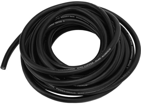 Cable Automotriz de Calibre 8, Cable de Batería de Tierra para Automóvil con Material CCA para Parlantes de Iluminación de Automóvil, Cable de 25 Pies Adecuado para Remolque
