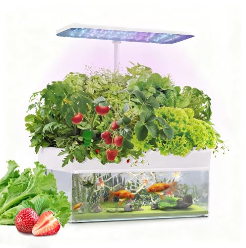 Zertylre Hydroponisches Anzuchtsystem, 10L Wasserbehälter,12Pods Smart Garden mit LED-Pflanzenlampe,geräuscharmer Pumpe, automatischem Timer, höhenverstellbar