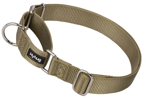 Hyhug Martingale Collar for Dogs, Extra Large Green, Escape Proof | Heavy-duty no-pull nylon, secure fit for strong dogs. Great for training walks and park outings. Durable & easy adjust