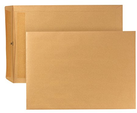 POSTHORN kuvert B4 (250 stycken) – affärspost med mera. - 90 g/m² | självhäftande fraktpåsar utan fönster – brun för daglig korrespondens – 353 x 250 mm