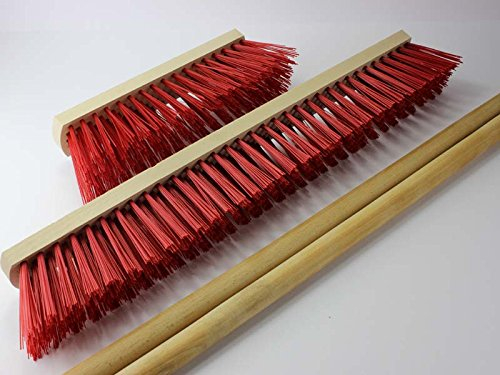 2 x Straßenbesen 60 + 30 cm m. Stiel Besen Kehrbesen Set