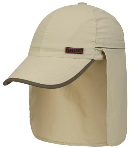 Stetson Sanibel Outdoor Baseballcap mit verstaubarem Nackenschutz Damen Herren Sommercap UV-Schutz 40+ wasserabweisend Coolmax-Schweißband Frühjahr Sommer beige XXL (62-63 cm)