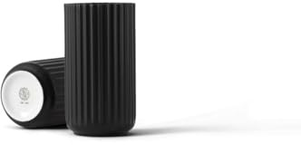 Lyngby Porcelæn Vase H15.5 cm Lyngby Designklassiker Zeitloses Design, schwarz