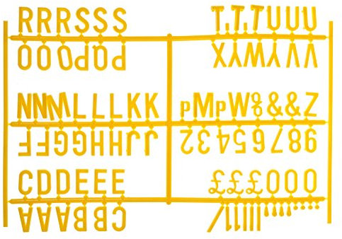 Beaumont Peg Board Letters 3/4 Yellow 540 Characters