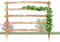 BooGardi Natürliche Rankhilfe aus Holz · 33 Verschiedene Größen · Höhe 180 x Breite 150 cm · Garten Rankgitter Kletterhilfe · Spalier freistehend für Kletterpflanzen